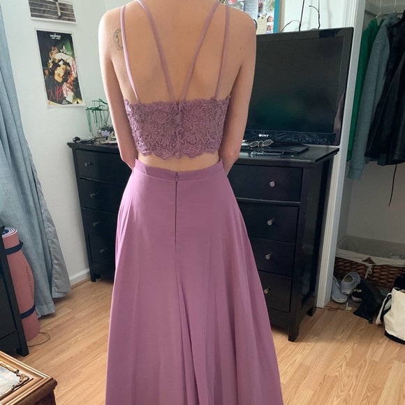 Lavender two piece prom dress - Picture 1 of 3